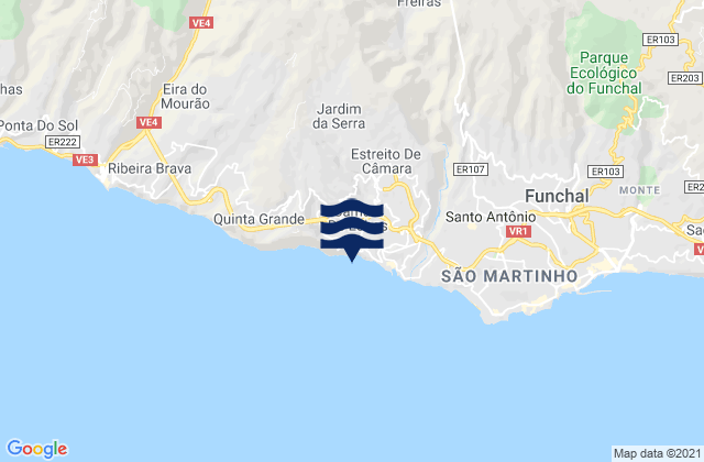 Mapa de mareas Câmara de Lobos, Portugal