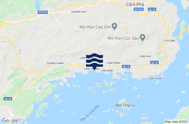 Mapa de mareas Cẩm Phả, Vietnam