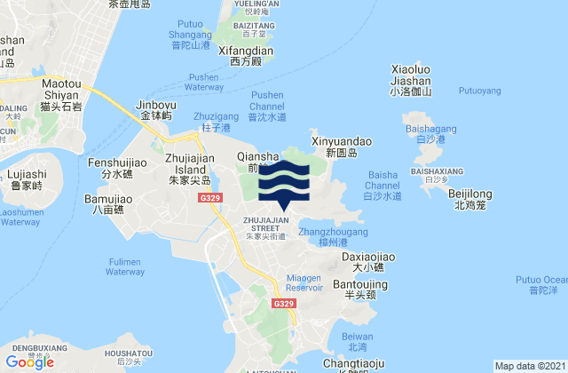 Mapa de mareas Dadong’ao, China