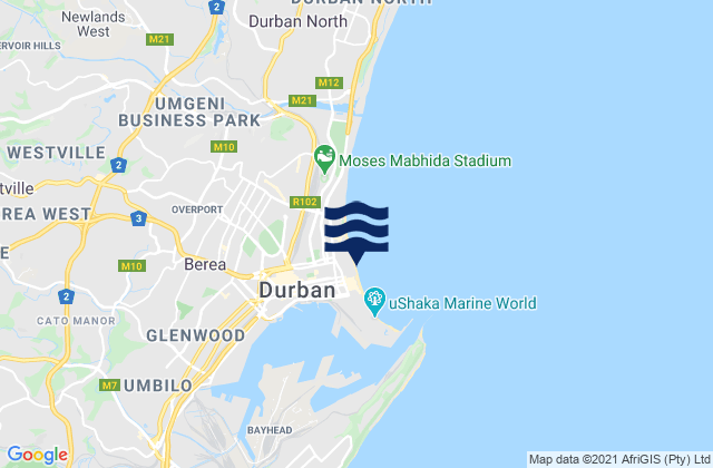 Mapa de mareas Dairy Beach (New Pier), South Africa