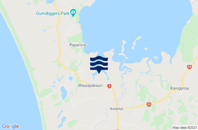 Mapa de mareas Dairy Factory Wharf, New Zealand