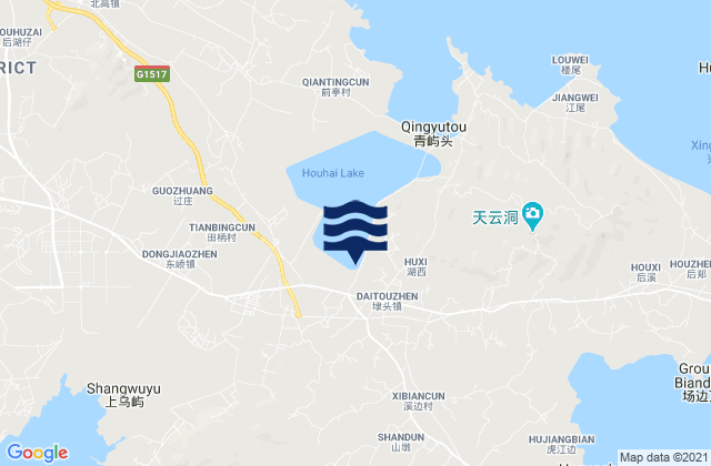 Mapa de mareas Daitou, China