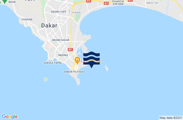 Mapa de mareas Dakar, Senegal