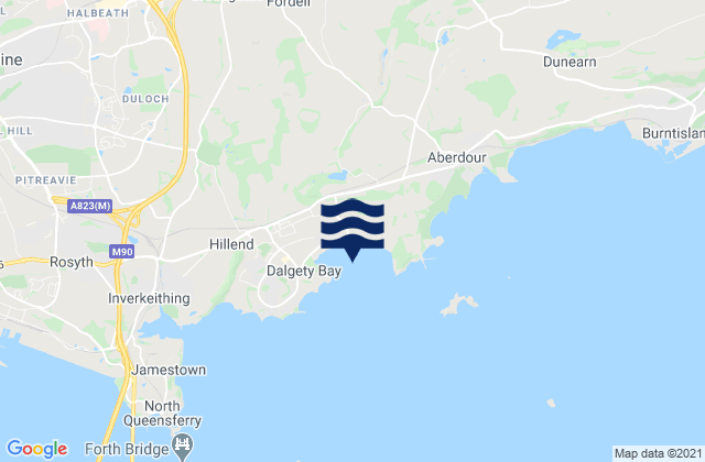 Mapa de mareas Dalgety Bay, United Kingdom