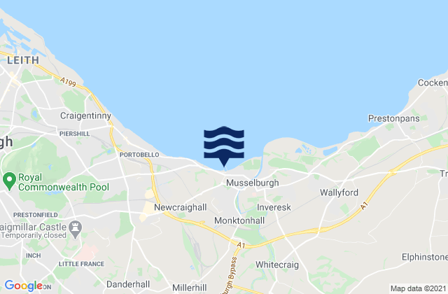 Mapa de mareas Dalkeith, United Kingdom