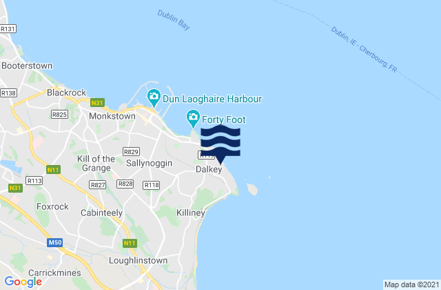 Mapa de mareas Dalkey, Ireland