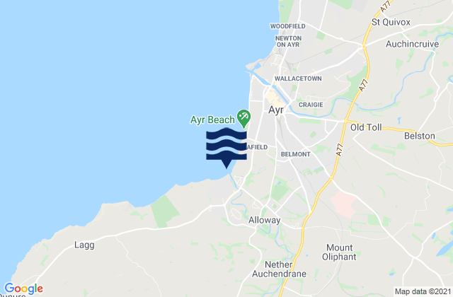 Mapa de mareas Dalrymple, United Kingdom