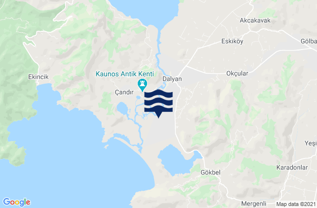 Mapa de mareas Dalyan, Turkey