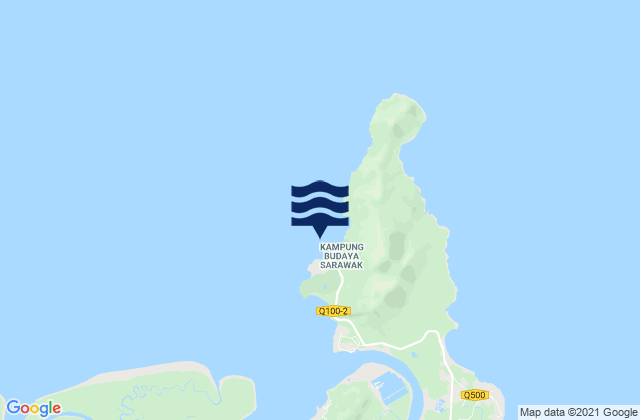Mapa de mareas Damai Beach, Malaysia