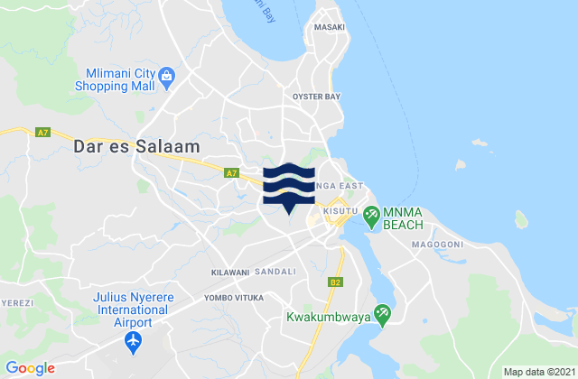 Mapa de mareas Dar es Salaam, Tanzania