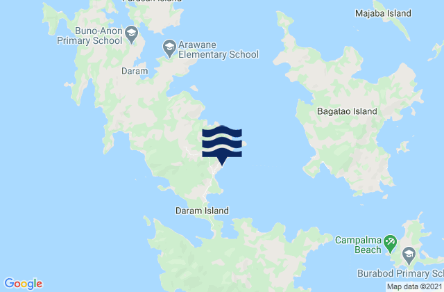 Mapa de mareas Daram, Philippines