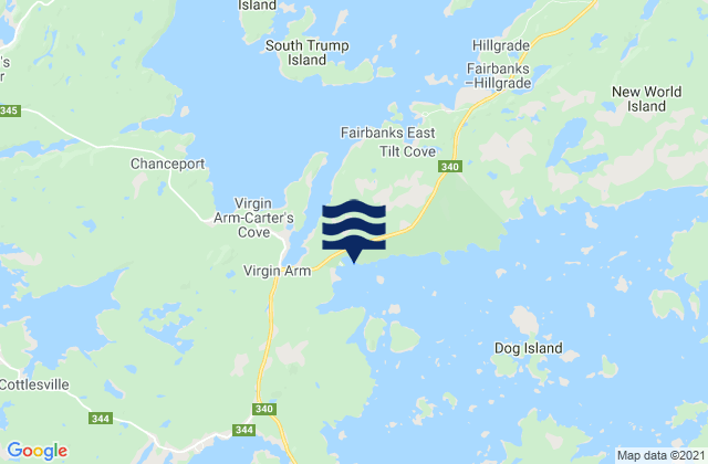 Mapa de mareas Dark Cove (Dildo Run), Canada