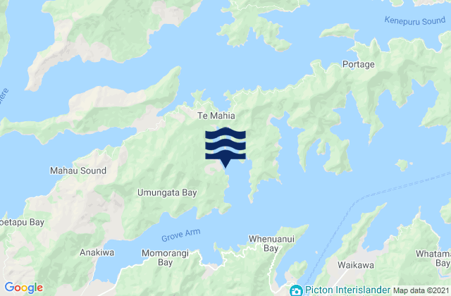 Mapa de mareas Dartmoor Bay, New Zealand