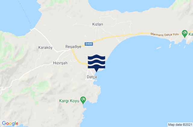 Mapa de mareas Datça, Turkey