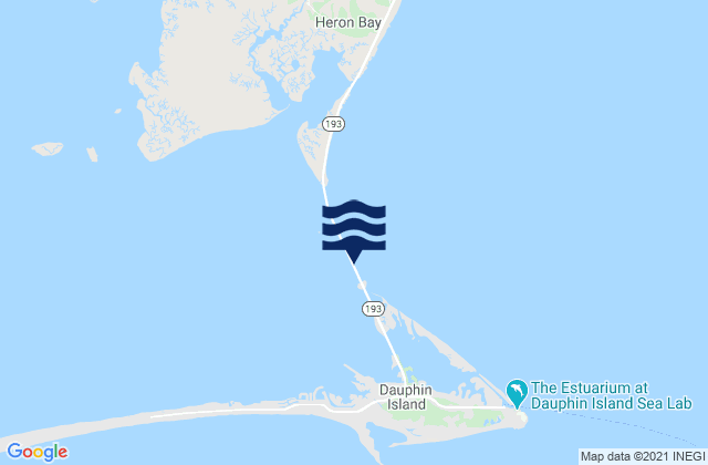 Mapa de mareas Dauphin Island Causeway, United States