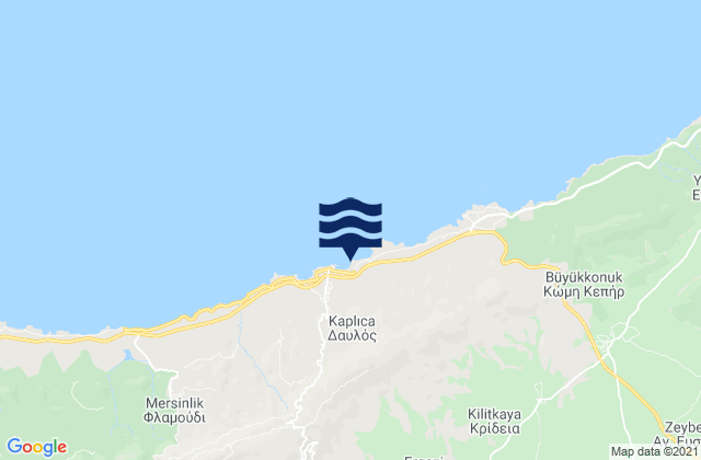 Mapa de mareas Davlós, Cyprus