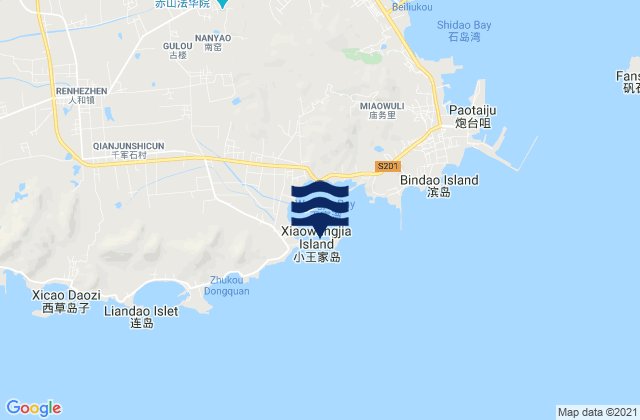 Mapa de mareas Dawangjia Dao, China
