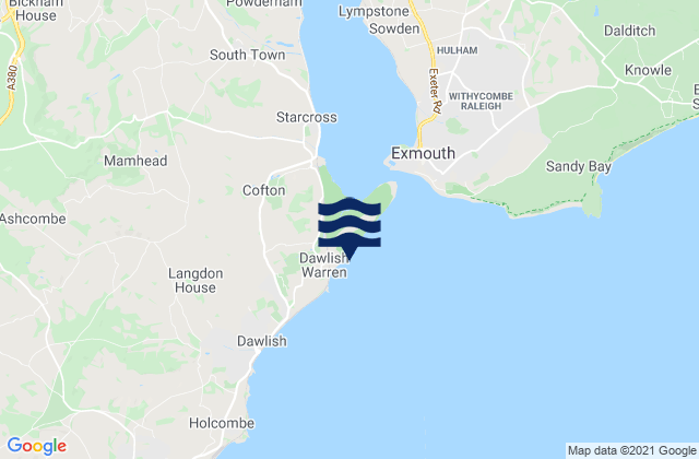 Mapa de mareas Dawlish Warren Beach, United Kingdom