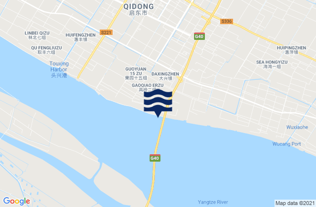 Mapa de mareas Daxing, China