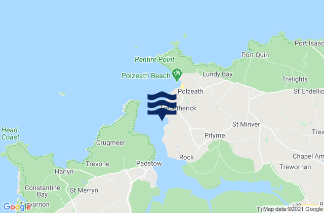 Mapa de mareas Daymer Bay, United Kingdom