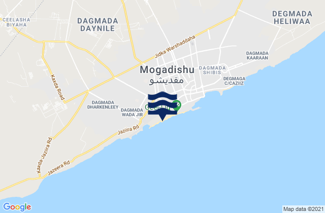 Mapa de mareas Daynile, Somalia