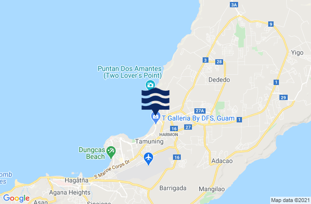 Mapa de mareas Dededo Municipality, Guam