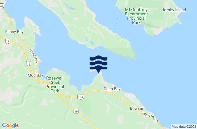 Mapa de mareas Deep Bay, Canada