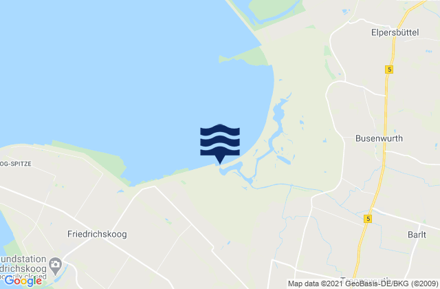 Mapa de mareas Deichsiel, Denmark