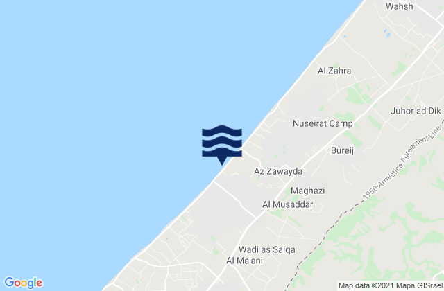 Mapa de mareas Deir Al Balah, Palestinian Territory