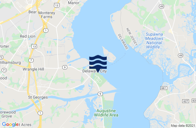 Mapa de mareas Delaware City (Branch Channel), United States
