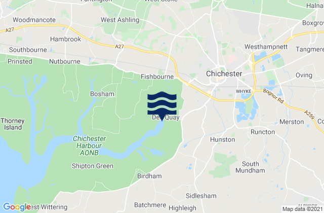 Mapa de mareas Dell Quay, United Kingdom