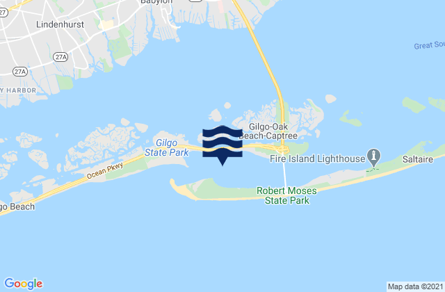 Mapa de mareas Democrat Point (Fire Island Inlet), United States
