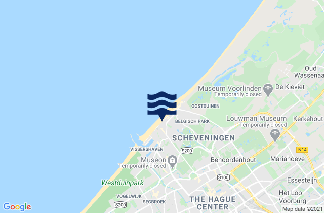 Mapa de mareas Den Haag, Netherlands