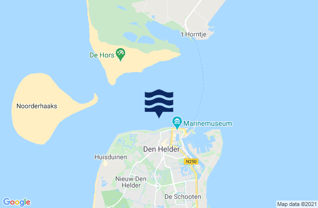 Mapa de mareas Den Helder, Netherlands