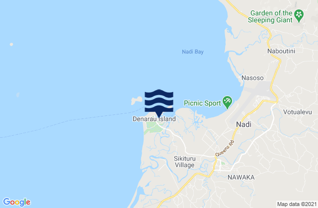 Mapa de mareas Denarau Island, Fiji