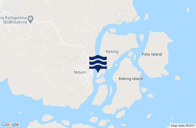 Mapa de mareas Dendang (Kidjang Str), Indonesia
