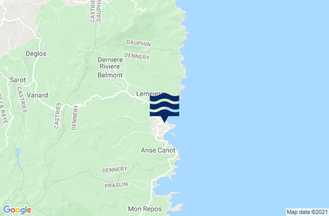 Mapa de mareas Dennery, Saint Lucia