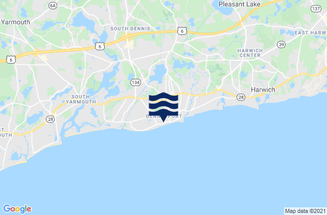 Mapa de mareas Dennis Port, United States