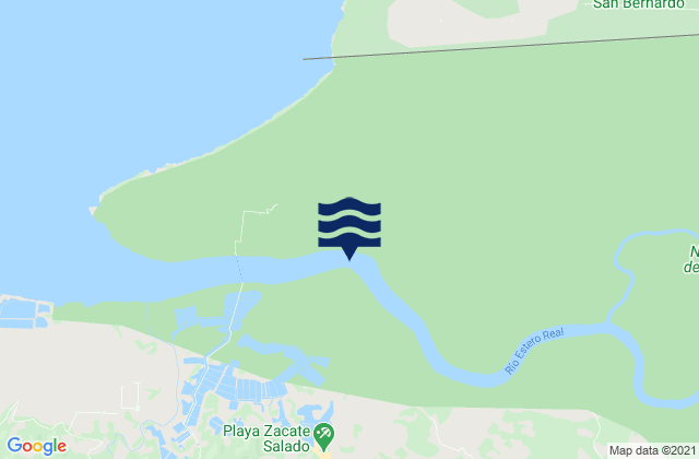 Mapa de mareas Departamento de Chinandega, Nicaragua