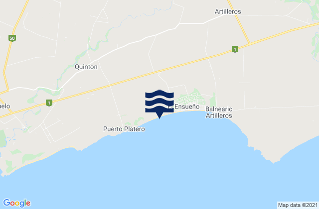 Mapa de mareas Departamento de Colonia, Uruguay