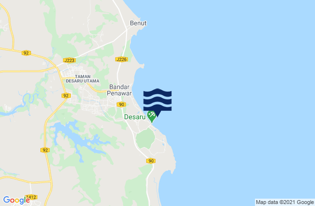 Mapa de mareas Desaru, Malaysia