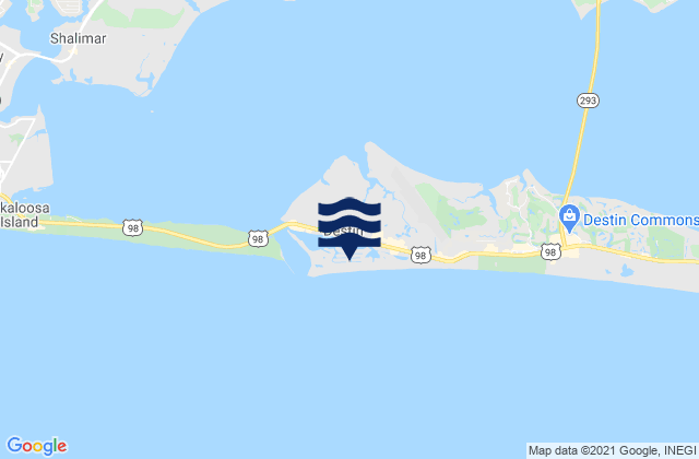 Mapa de mareas Destin, United States