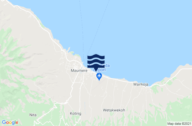 Mapa de mareas Detung, Indonesia