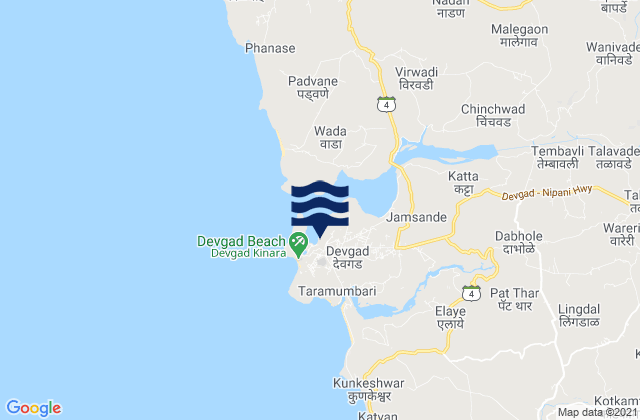 Mapa de mareas Devgarh, India