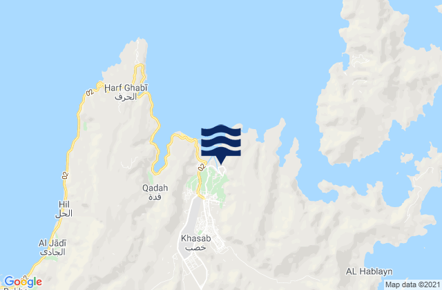 Mapa de mareas Dib Dibba, Oman