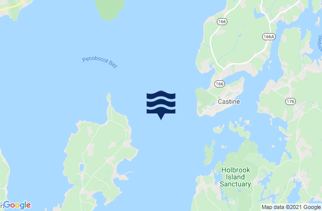 Mapa de mareas Dice Head west of Penobscot Bay, United States