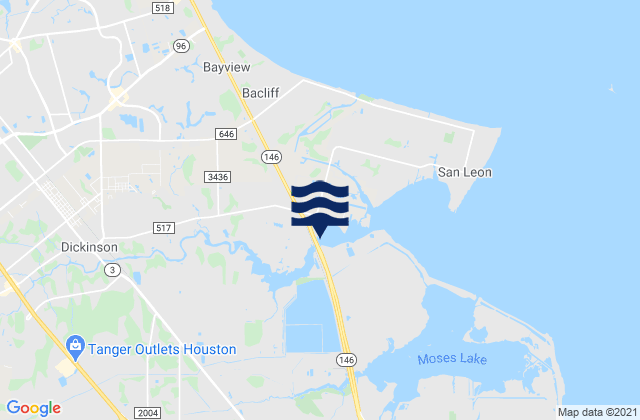 Mapa de mareas Dickinson, United States