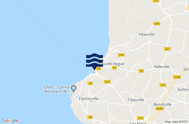 Mapa de mareas Dielette Port, France