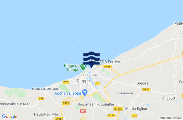 Mapa de mareas Dieppe Port, France