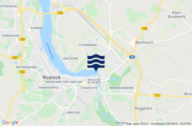 Mapa de mareas Dierkow-West, Germany